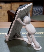 Desktop Phone Holder Stand Novelty Man Holding Brick Wall Builder Universal