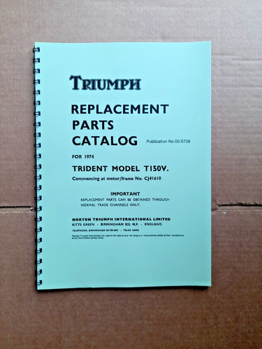 Triumph t150v trident parts - t150v,