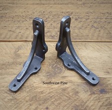  Pair Of Industrial Vintage Style Cast Iron Shelf Brackets 4" Deep