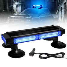 COB LED Blue Flashing Beacon Strobe Light with Magnetic Base 16 Modes Car Light