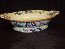 Antique Victorian Ashworth Bros Hanley Ironstone Open Serving Bowl