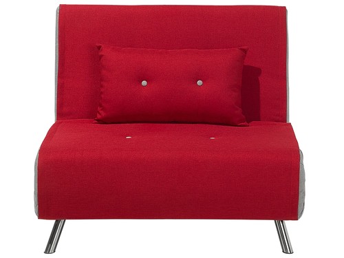 Fabric sofa bed red farris - fabric,