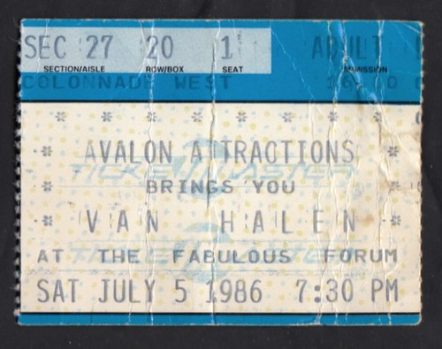 Van halen concert ticket - van,