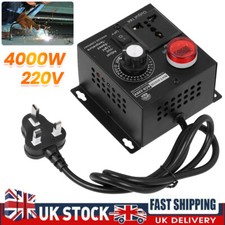 AC 220V 4000W Variable Voltage Regulator Speed Motor Fan Control Controller UK