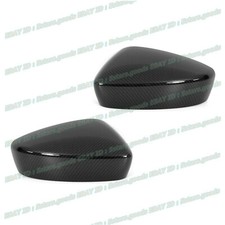 For 14-18 Mazda 3 Sedan Hatchback Glossy Black Carbon Fiber Side Mirror Covers
