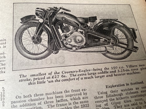 Coventry eagle 1933 motorcycle - coventry,