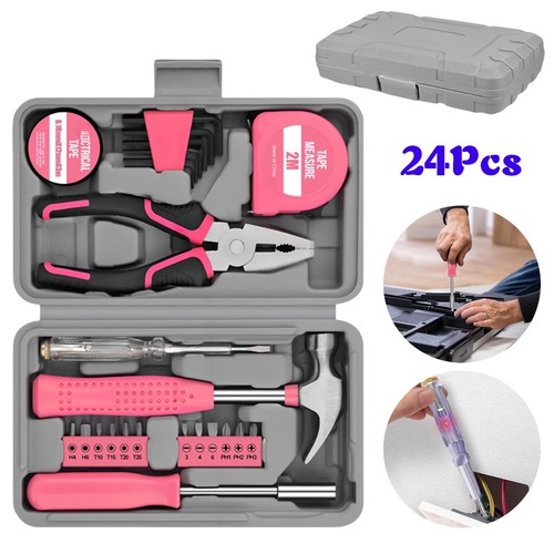 Pink tool box set - box, ladies