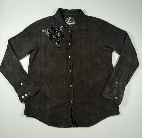 Y2k helix black gothic button - y2k,