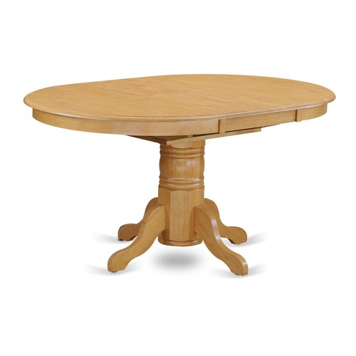 Pedestal oval table with - with, 18"