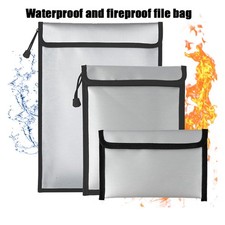 Fire Proof Document Pouch Waterproof Safe Cash Folder Large Fireproof Money Bag☽