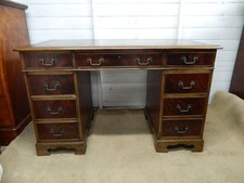 Vintage Mahogany Pedestal Desk
