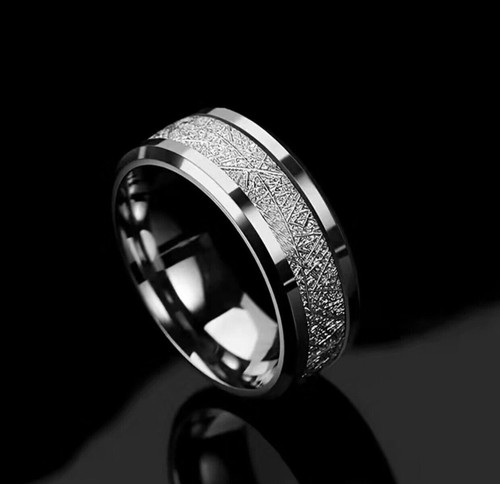 Mens meteorite inlay - mens,