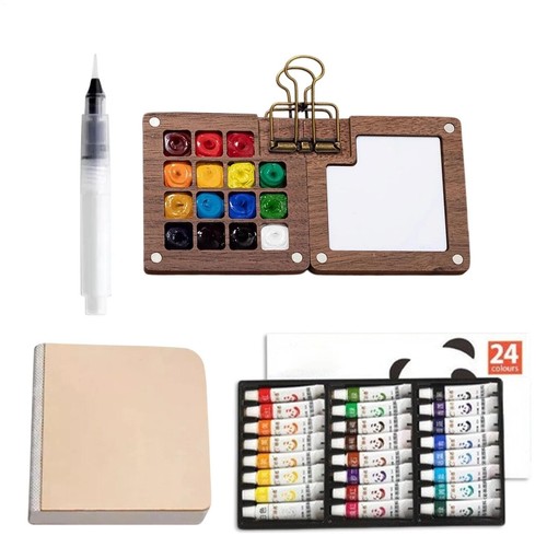 Mini watercolor paint box - paint,
