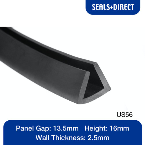Rubber square channel - square,