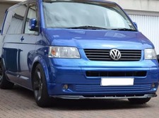 Splitter Spoiler Bumper Lip Front Black For VW Transporter T5 2003-2009