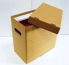 10 x 12" Vinyl Record Storage Cardboard Archive Box - Hold 50 LPs/70 12" Singles