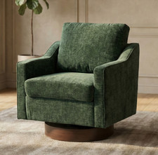 Green Swivel Armchair Living