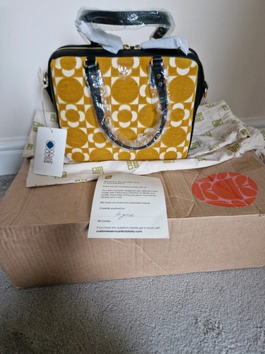 Orla kiely iris black mustard - iris,