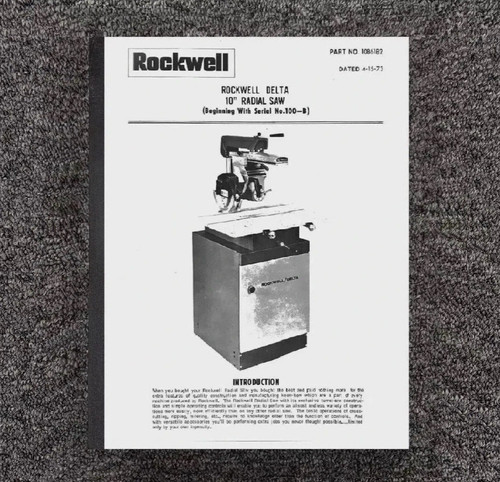 Radial saw 1973 - 10",