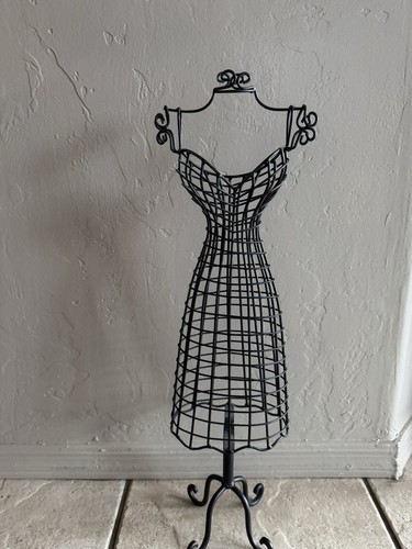 Black wire decorative table - black,
