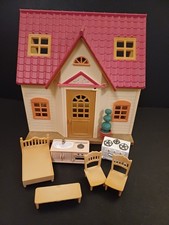 SYLVANIAN FAMILIES RED BLUE ROOF HOUSE