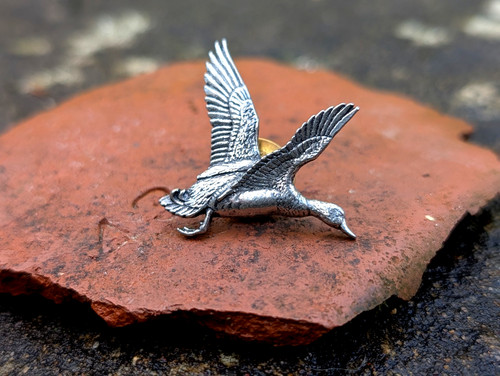 Vintage mallard duck pewter - vintage,