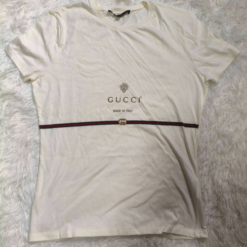 Gucci logo print shirt white - logo,