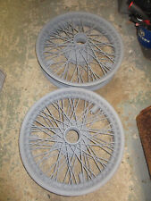 Vintage Dunlop 70 spoke wire wheels pair  3.25 x 18 inch