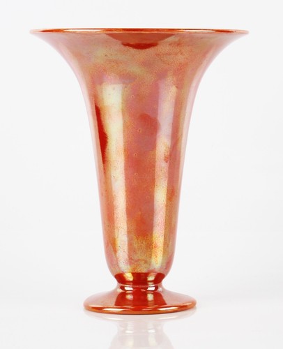 Ruskin pottery orange lustre - ruskin,