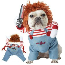 Pets Dogs Costume Party Chucky Halloween Cosplay Poppy Fancy Dress Jumpsuits