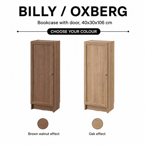Ikea billy oxberg bookcase - ikea,