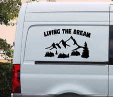 Living The Dream Decal Caravan