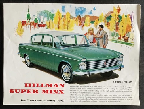 Hillman super minx saloon - hillman, car