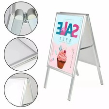 A2 ALUMINIUM PAVEMENT POSTER SIGN A-BOARD SNAP FRAME SHOP DISPLAY STAND