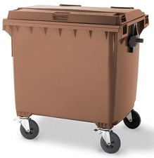 Brown 1100 wheelie bin Heavy
