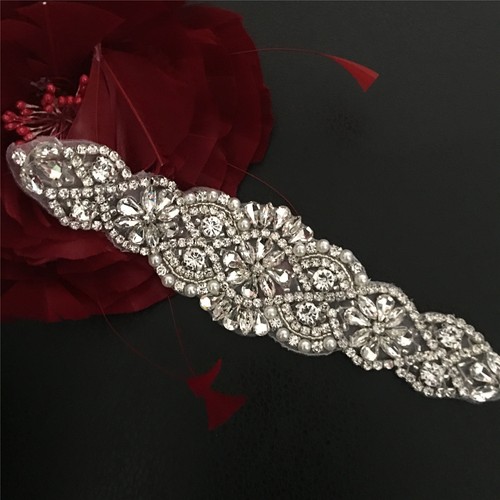 Beaded motif diamante bridal - diamante,