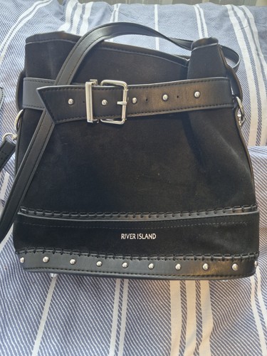 River island black - faux, suede
