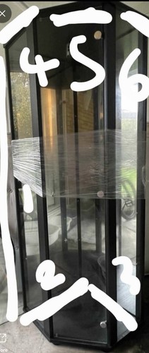 Glass corner display cabinet - glass,