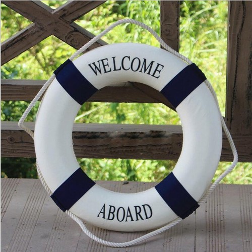 Wall hanging lifebuoy - wall, welcome