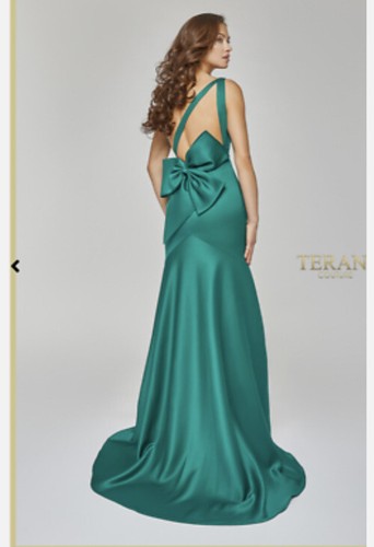 Terani couture green satin - terani,
