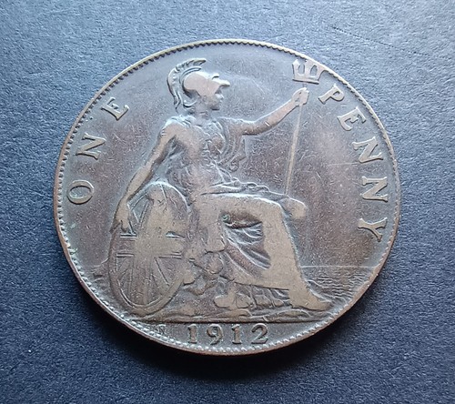 1912 one penny heaton mint - penny,