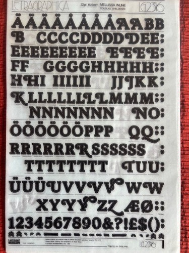 Letraset instant lettering - letraset,
