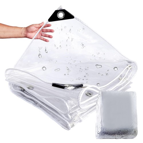 Clear tarpaulin heavy duty pvc - clear,