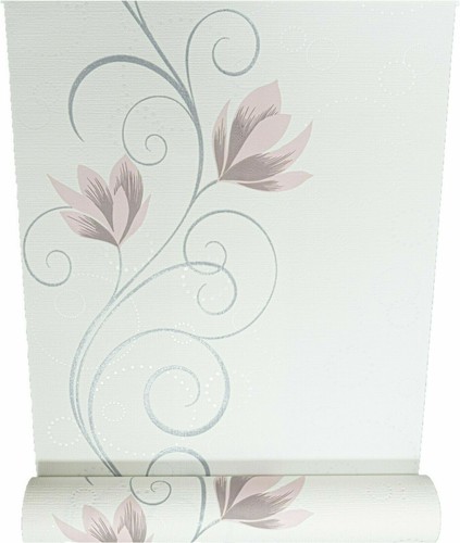 Floral trail swirl white - trail,