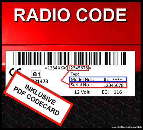 Radio code fits becker - radio,