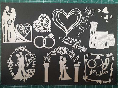 Wedding pack die cuts - die,