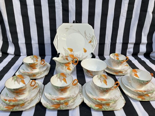 Shelley art deco orange - deco,