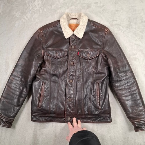 Levi leather jacket - levi’s, mens