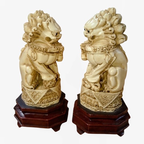 Pair chinese foo dogs - pair, of