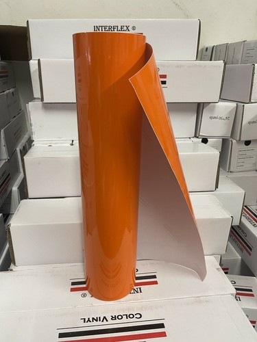 Orange glossy vinyl - orange,
